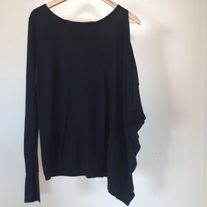 Delicate knit BCBGMaxAzria one- sleeve sweater - S